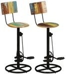vidaXL Barhocker 2 Stk Altholz Massiv 338219