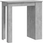 vidaXL Bartisch mit Ablagefl&auml;che Betongrau 102x50x103,5 cm