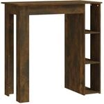 vidaXL Bartisch mit Regal R&auml;uchereiche 102x50x103,5 cm Holzwerkstoff