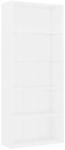 vidaXL B&uuml;cherregal 5 F&auml;cher Wei&szlig; 80x30x189 cm Holzwerkstoff 801026
