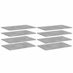 vidaXL B&uuml;cherregal-Bretter 8 Stk Betongrau 80x50x1,5 cm Holzwerkstoff 805355