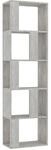 vidaXL B&uuml;cherregal/Raumteiler Betongrau 45x24x159 cm Holzwerkstoff 800112