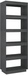 vidaXL B&uuml;cherregal/Raumteiler Grau 60x35x167 cm Massivholz Kiefer 810876
