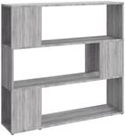 vidaXL B&uuml;cherregal/Raumteiler Grau Sonoma 100x24x94 cm
