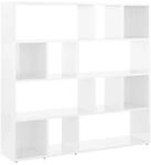 vidaXL B&uuml;cherregal/Raumteiler Hochglanz-Wei&szlig; 105x24x102 cm