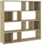 vidaXL B&uuml;cherregal/Raumteiler Sonoma-Eiche 105x24x102 cm