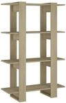 vidaXL B&uuml;cherregal/Raumteiler Sonoma-Eiche 80x30x123,5 cm