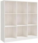 vidaXL B&uuml;cherregal/Raumteiler Wei&szlig; 104x33,5x110 cm Massivholz Kiefer 809973