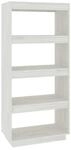 vidaXL B&uuml;cherregal/Raumteiler Wei&szlig; 60x35x135 cm Massivholz Kiefer 810870