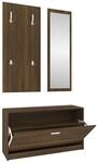 vidaXL 3 Tlg Flurm&ouml;bel-Set Braun Eichen-Optik Holzwerkstoff 342576