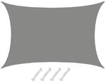AMANKA Polyester Sonnensegel Wasserdicht - 7 x 5 m Rechteckig Grau