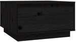 vidaXL Couchtisch Schwarz 55x56x32 cm Massivholz Kiefer