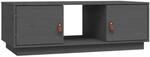 vidaXL Couchtisch Grau 100x50x35 cm Massivholz Kiefer