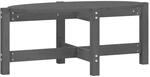 vidaXL Couchtisch Grau 87x48x35 cm Massivholz Kiefer