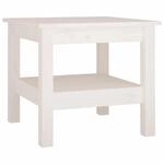 vidaXL Couchtisch Wei&szlig; 45x45x40 cm Massivholz Kiefer 814265