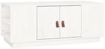 vidaXL Couchtisch Wei&szlig; 100x50x41 cm Massivholz Kiefer 818256