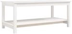 vidaXL Couchtisch Wei&szlig; 110x55x45 cm Massivholz Kiefer 822273