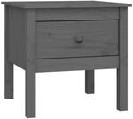 vidaXL Beistelltisch Grau 50x50x49 cm Massivholz Kiefer
