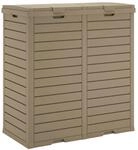 vidaXL Outdoor-M&uuml;lltonne Hellbraun 78x41x86 cm Polypropylen 1740938