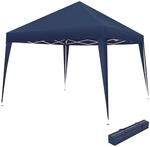 Tectake Pavillon Linosa 3 x 3 M Faltbar und Wasserabweisend 300 x 300 x 255 cm Blau