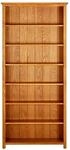 vidaXL B&uuml;cherregal 7 F&auml;cher 90x22,5x200 cm Massivholz Eiche
