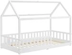 Juskys Kinderbett Marli 90 x 200 cm Wei&szlig;