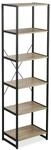 Relaxdays Standregal Industrial 6 Ablagen Braun Schwarz 180 cm x 50 cm x 35 cm