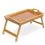 Relaxdays Betttablett Bambus Natur Klappbar 52 cm x 33 cm x 25 cm 1 kg