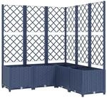 vidaXL Pflanzk&uuml;bel mit Rankgitter Blaugrau 120x120x136 cm PP 318257
