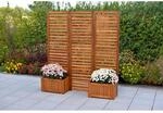 Merxx Sichtschutz Blumenk&auml;sten Akazienholz ge&ouml;lt 2er Set