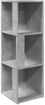 vidaXL Eckregal Betongrau 33x33x100 cm Holzwerkstoff