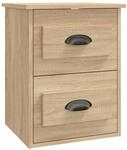 vidaXL Wand-Nachttisch Sonoma-Eiche 41,5x36x53 cm