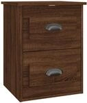 vidaXL Wand-Nachttisch Braun Eichen-Optik 41,5x36x53 cm