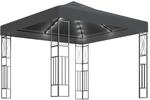 vidaXL Pavillon mit LED-Lichterkette 3x3 m Anthrazit Stoff