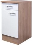 Flex-Well Classic K&uuml;chen-Unterschrank Florida 40 cm Wei&szlig;-Sonoma Eiche