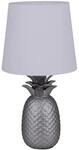 N&auml;ve Tischleuchte Keramik Ananas Matt Silber 45 cm