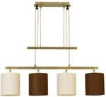 N&auml;ve Pendelleuchte Tilde 4-flammig Braun-Beige