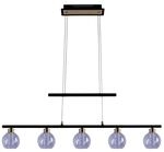 N&auml;ve LED-Pendelleuchte Brass Glas Schwarz 90 cm