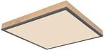 Globo LED-Deckenleuchte Doro Holzfarben/Graphit 45 x 45 cm