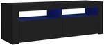 vidaXL TV-Schrank mit LED-Leuchten Schwarz 120x35x40 cm Modell 1