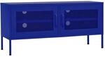 vidaXL TV-Schrank Marineblau 105x35x50 cm Stahl