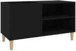 vidaXL Plattenschrank Schwarz 84,5x38x48 cm Holzwerkstoff 831942