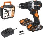 Worx Bohrschrauber WX102 inkl. 2 Ah Akkus