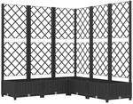 vidaXL Pflanzk&uuml;bel mit Spalier Schwarz 120x120x121,5 cm PP 318276
