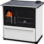 Plamen K&uuml;chenofen Holzherd 850 Glas Wei&szlig; Rechte Version und 8 kW