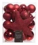 Kaemingk Weihnachtsbaumkugeln Bruchfest 8 cm 33 Stueck in der Farbe Rot