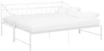 vidaXL Ausziehsofa Bettgestell Wei&szlig; Metall 90x200 cm Modell 4650985