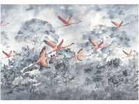 Komar Fototapete Vlies Flamingos in the Sky 400 x 280 cm