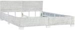 vidaXL Bettgestell Grau Natur Rattan 180 x 200 cm617100
