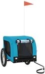 vidaXL Fahrradanh&auml;nger Hunde Blau und Schwarz Oxford-Gewebe & Eisen 94009